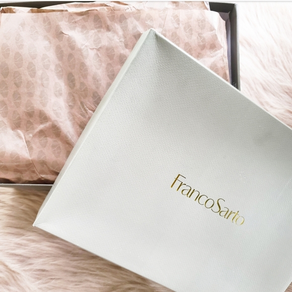 Black Ankle Boots Booties Suede Franco Sarto Block - Picture 9 of 10